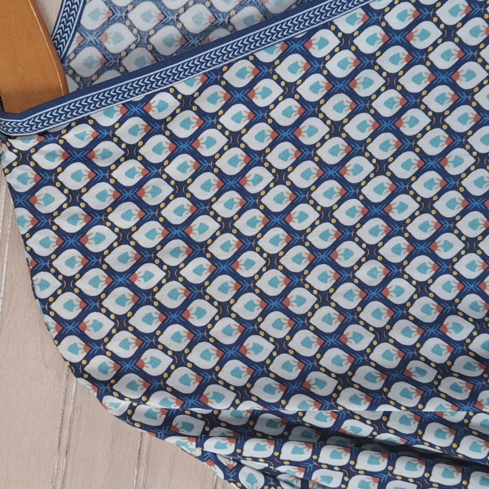 Max Studio Boho Geometric Print Tie Front Button … - image 4